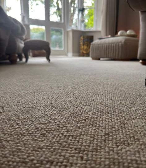 Cormar Fairisle Wool Loop in Shingle, laid over an 11 mm Elegance HD underlay