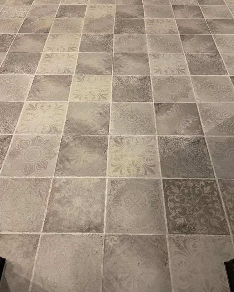 patterned flooring kitchen